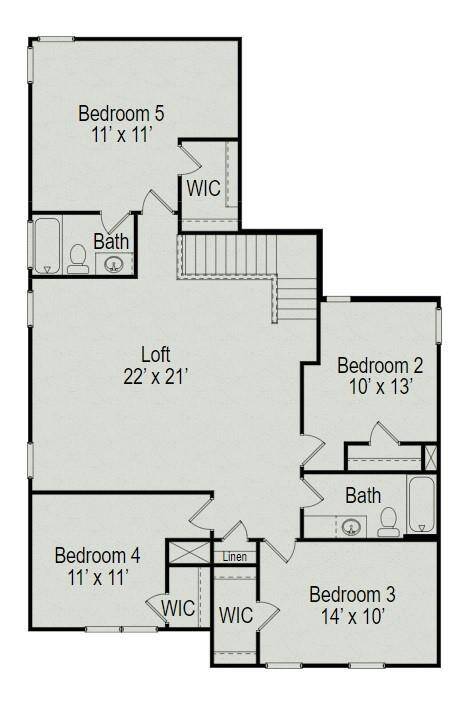 The Waring III- Second Floor Plan
