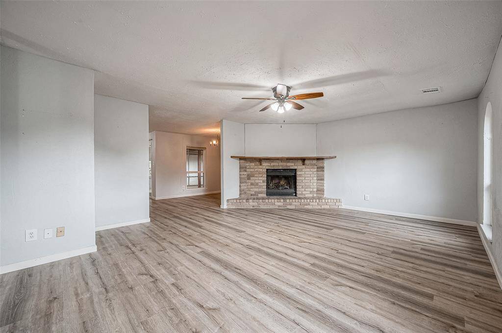 Gas log fireplace provides warm ambience!