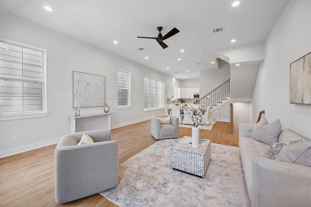 Open floor plan with tons on natural light.