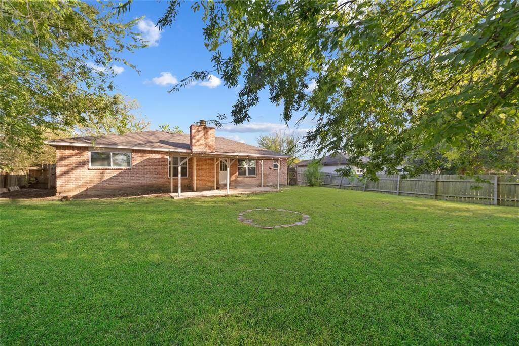 Sizable backyard.