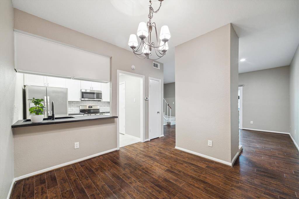 View of dining and kitchen