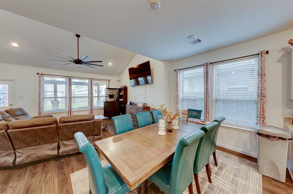 Dinning over looking the living area