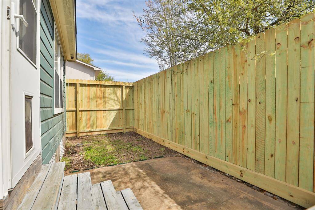 View of recent fence.