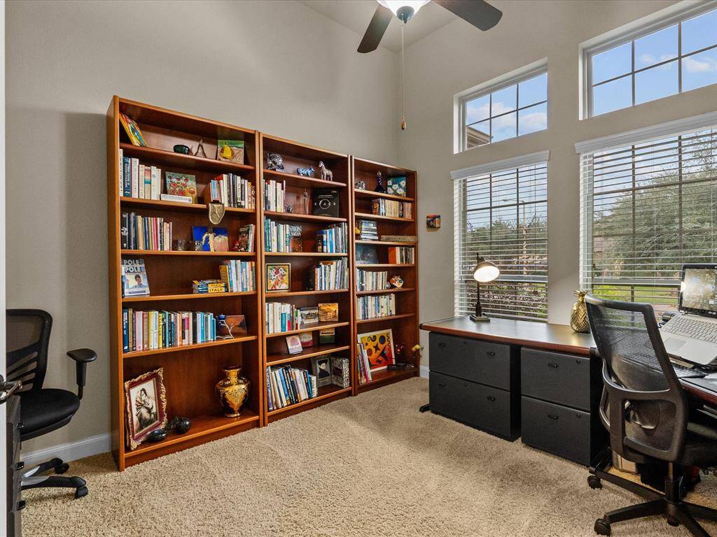 Study Area off of Entrance. With French Doors for Privacy