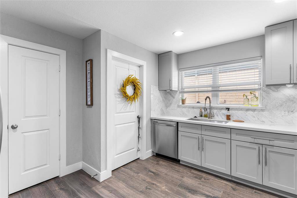 Alternate view of the kitchen.