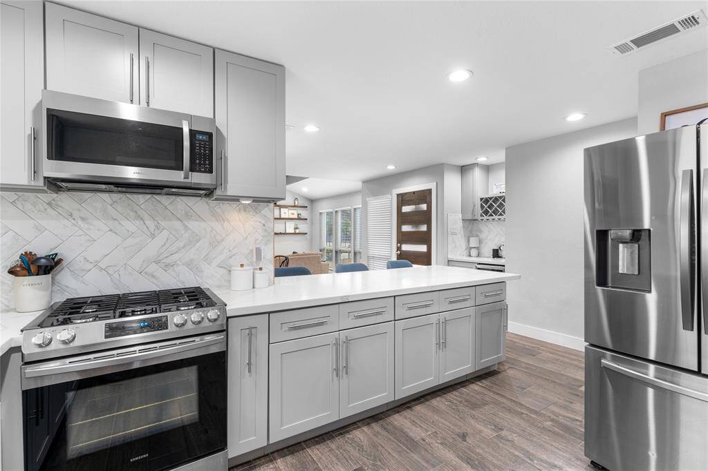Ample cabinetry and countertop space.