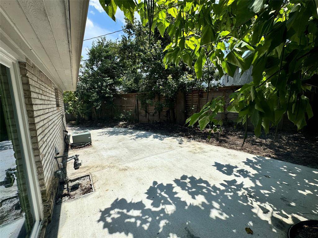 back patio with new concrete