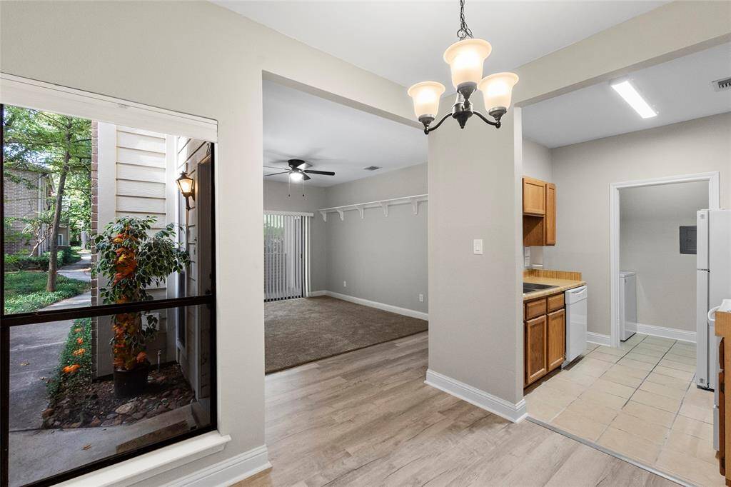 Dining area to kitchen and living room