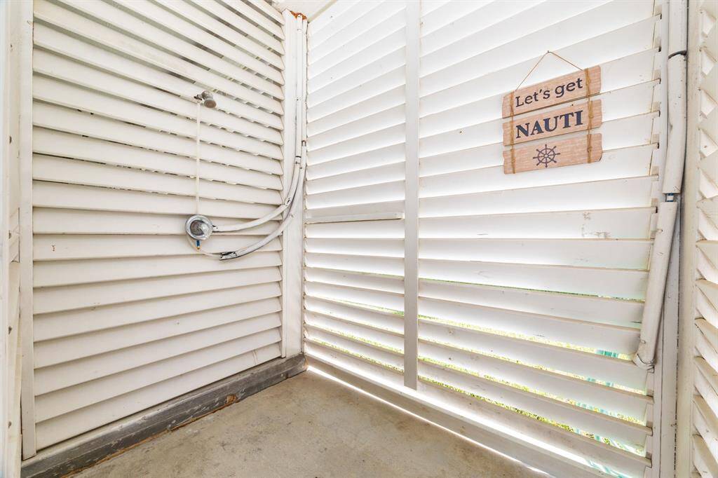 Outdoor shower.