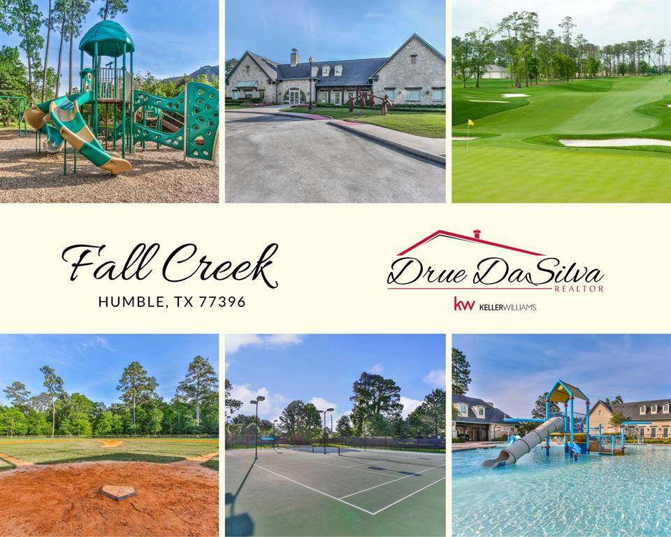 Fall Creek is a master-planned community, conveniently located 20 minutes to downtown and 12 minutes to George Bush Intercontinental Airport (IAH). The neighborhood features terrific amenities such as a resort-style pool, lap pool, parks, playgrounds, community center, workout facility, Farmer’s Market and a sports complex. Fall Creek also offers convenient access to Lake Houston and many shopping, dining, and recreational opportunities such as the Golf Club of Houston.
