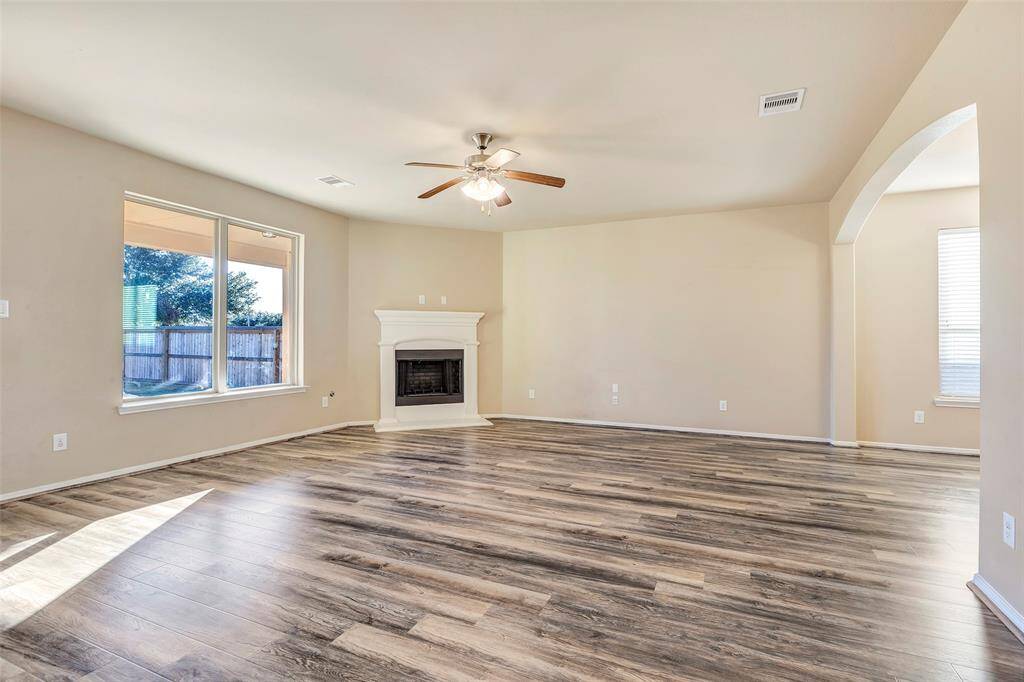 Ceiling fans throughout home.