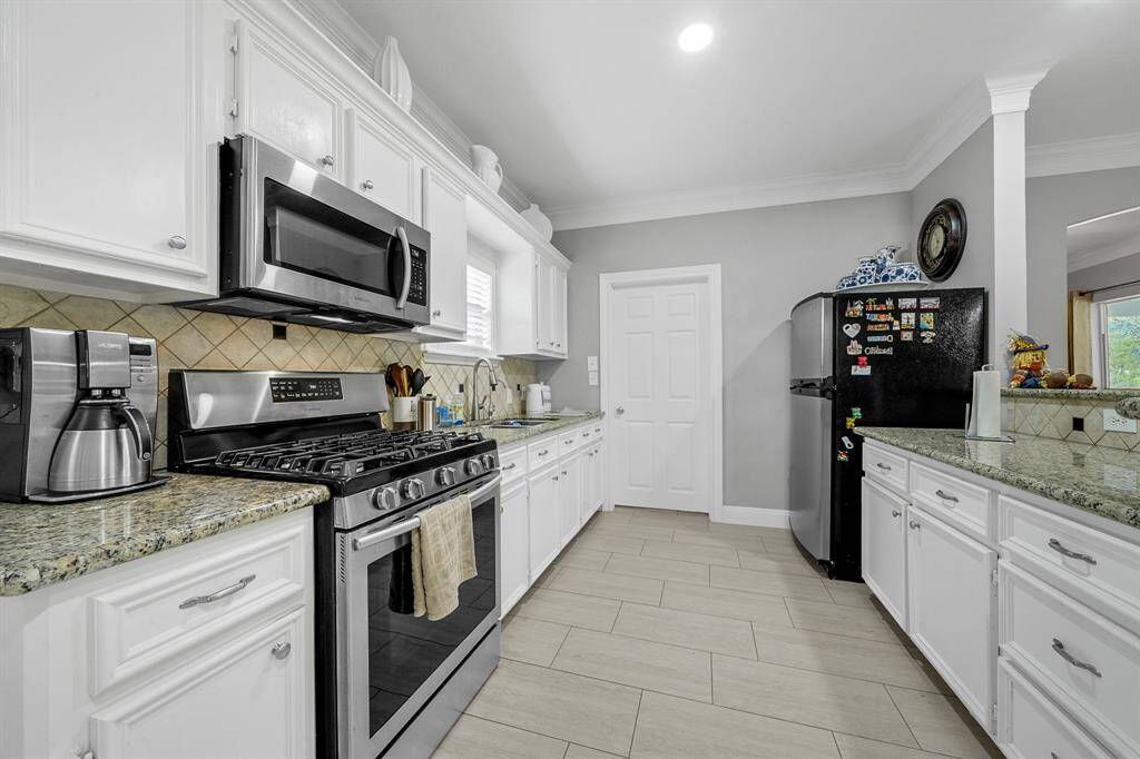 Kitchen with lots of storage space.