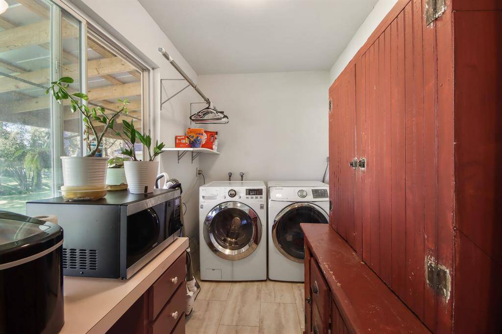Laundry Room has plenty of room for storage.