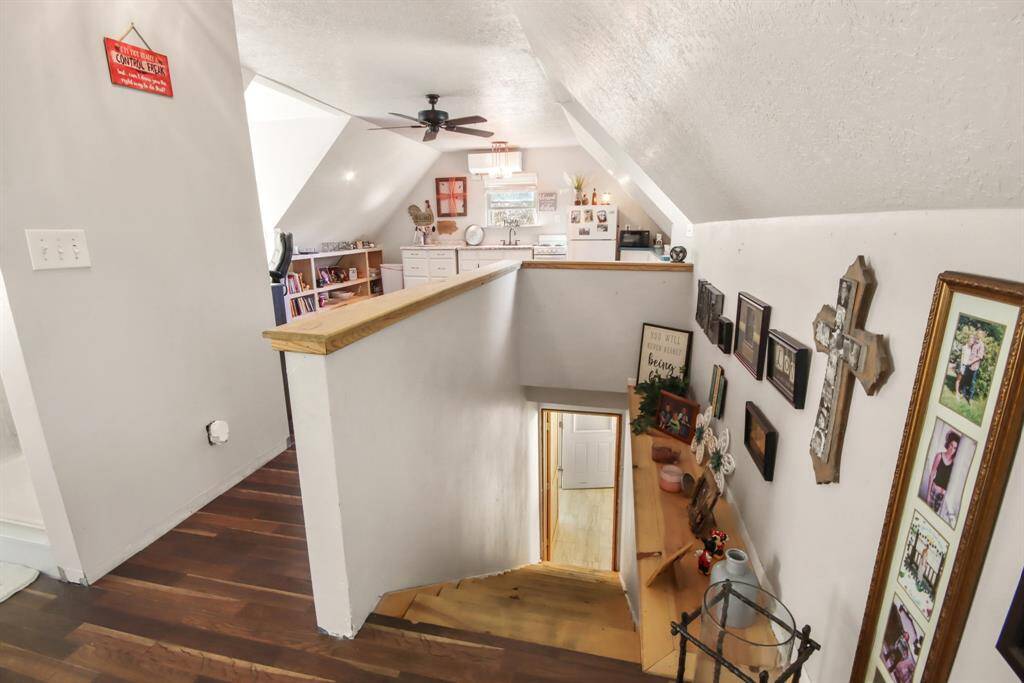 View looking down the stairs.