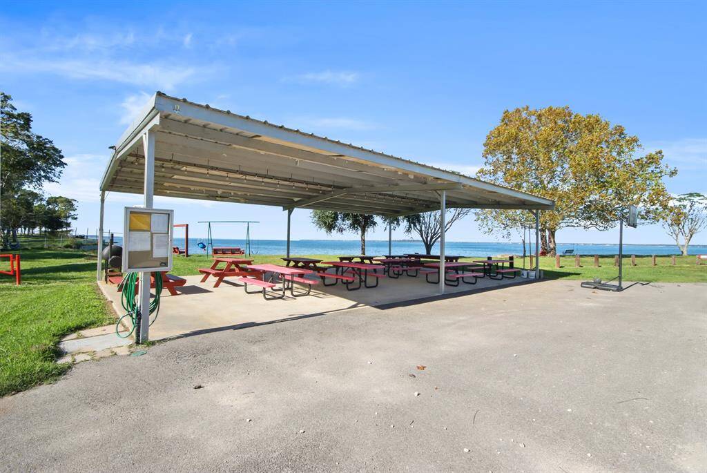 Neighborhood's private park has a pavilion that is available for resident use.