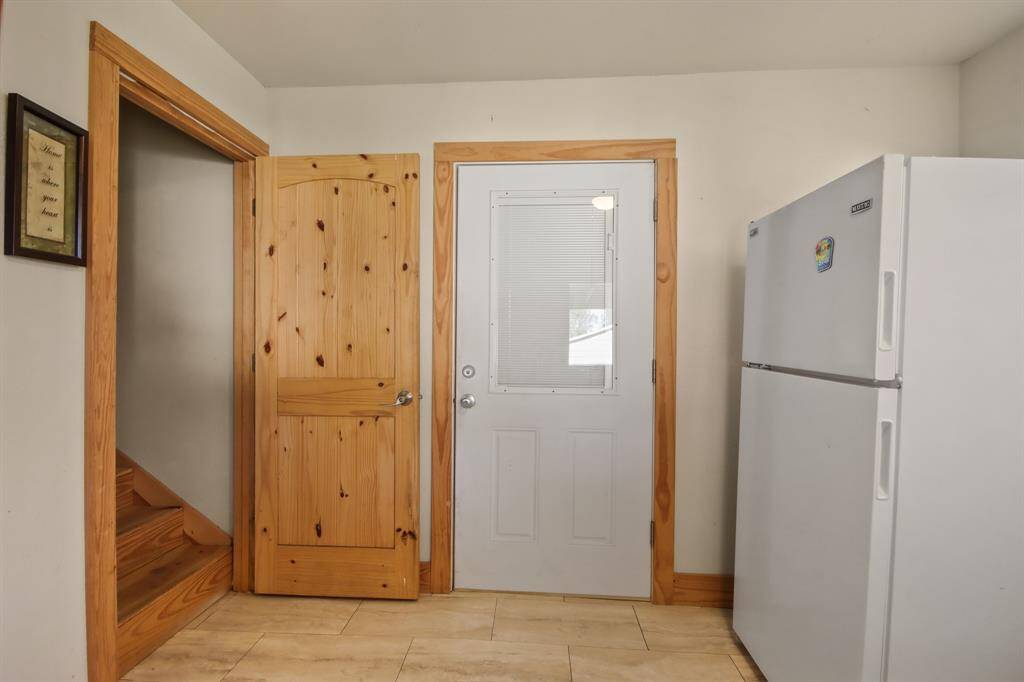 View from back door looking into the "mud room".