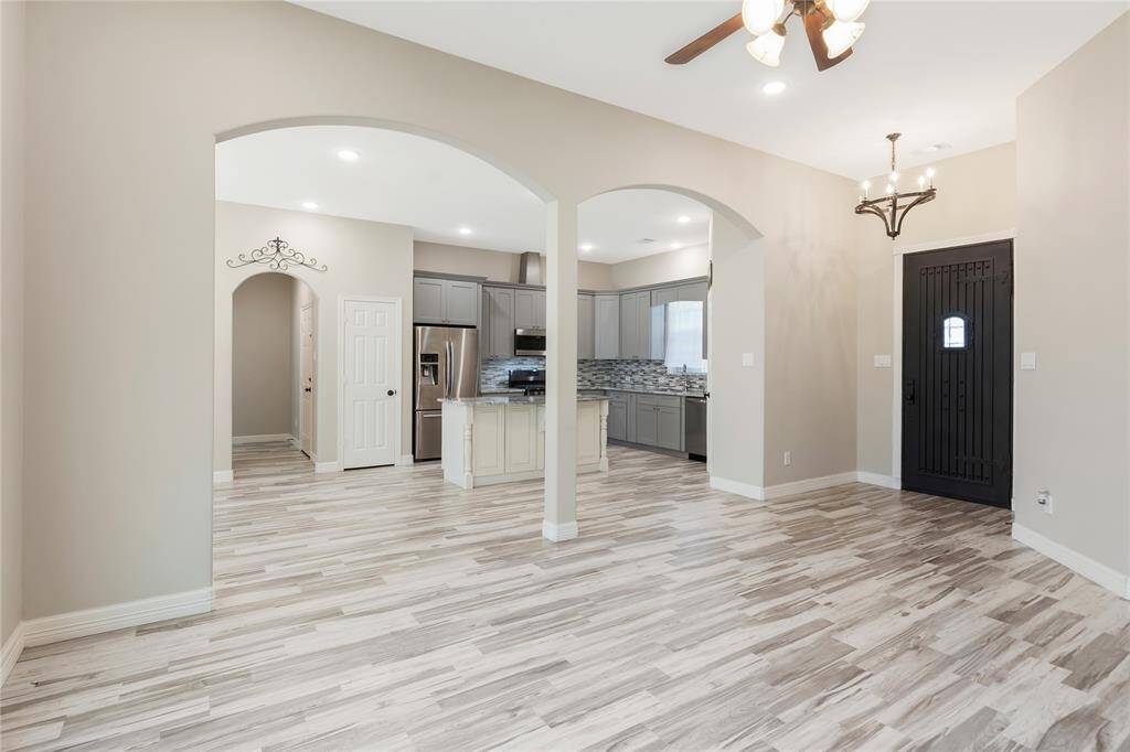 Den into the kitchen.