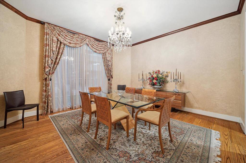 The formal dining room is ready to host your dinner parties!