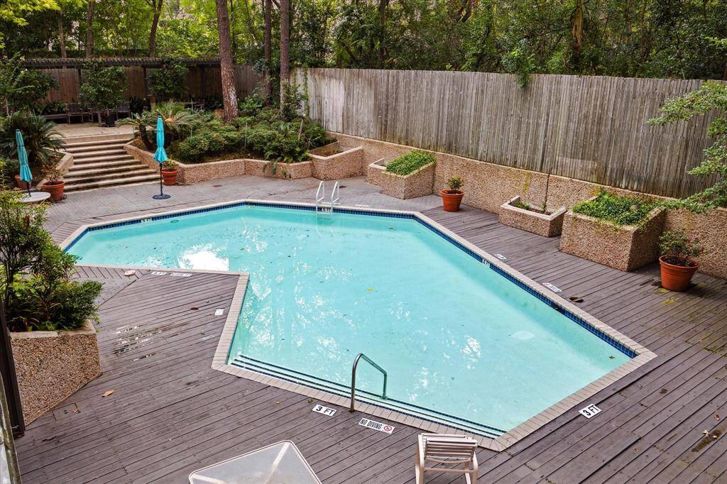 Community swimming pool and deck area