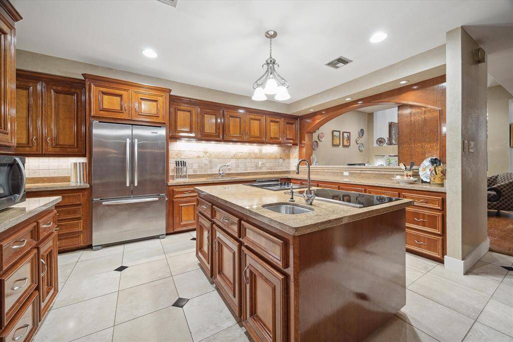 The well-designed kitchen with abundant storage.