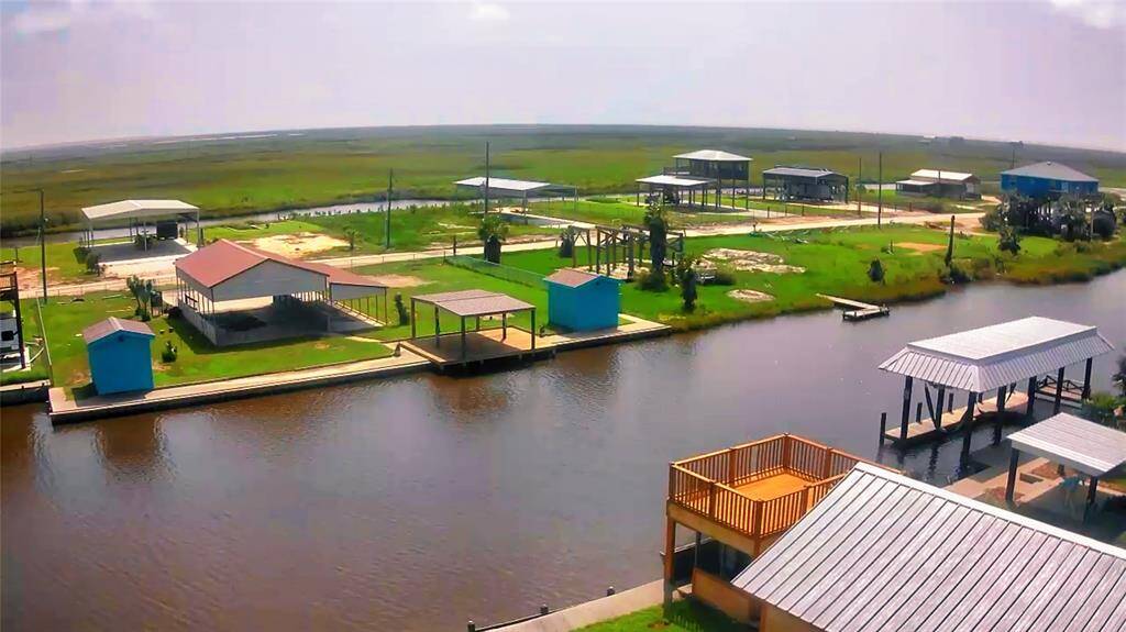 Aerial view of the property.