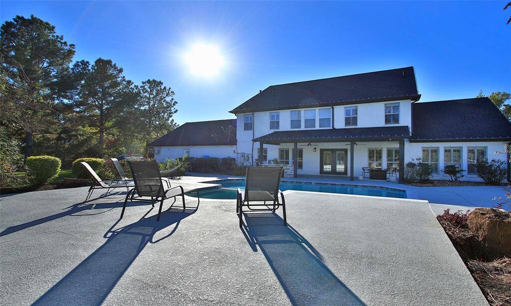 A view of the back of this spacious house.
