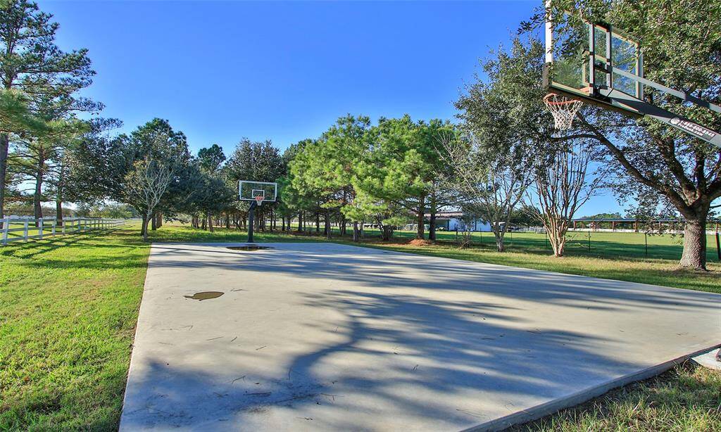The basketball player in the family will love the full court with adjustable basketball goals.