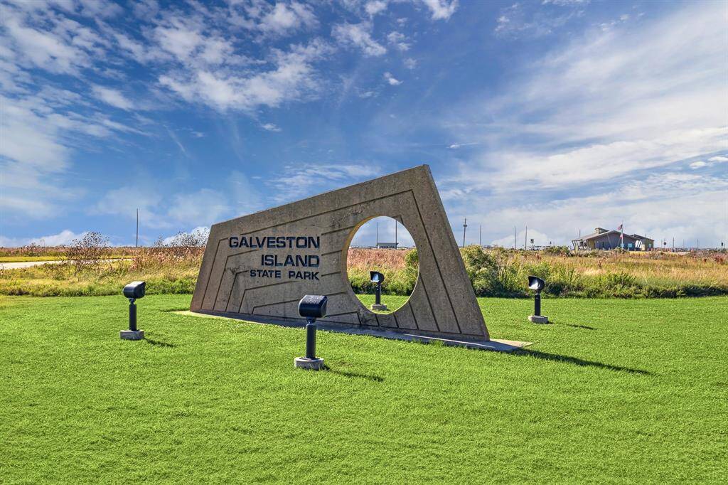 Galveston Island Although you have direct beach access just across the street from your new home, Galveston Island State Park is a couple of minutes down the street if you want to have a big outdoor get together.