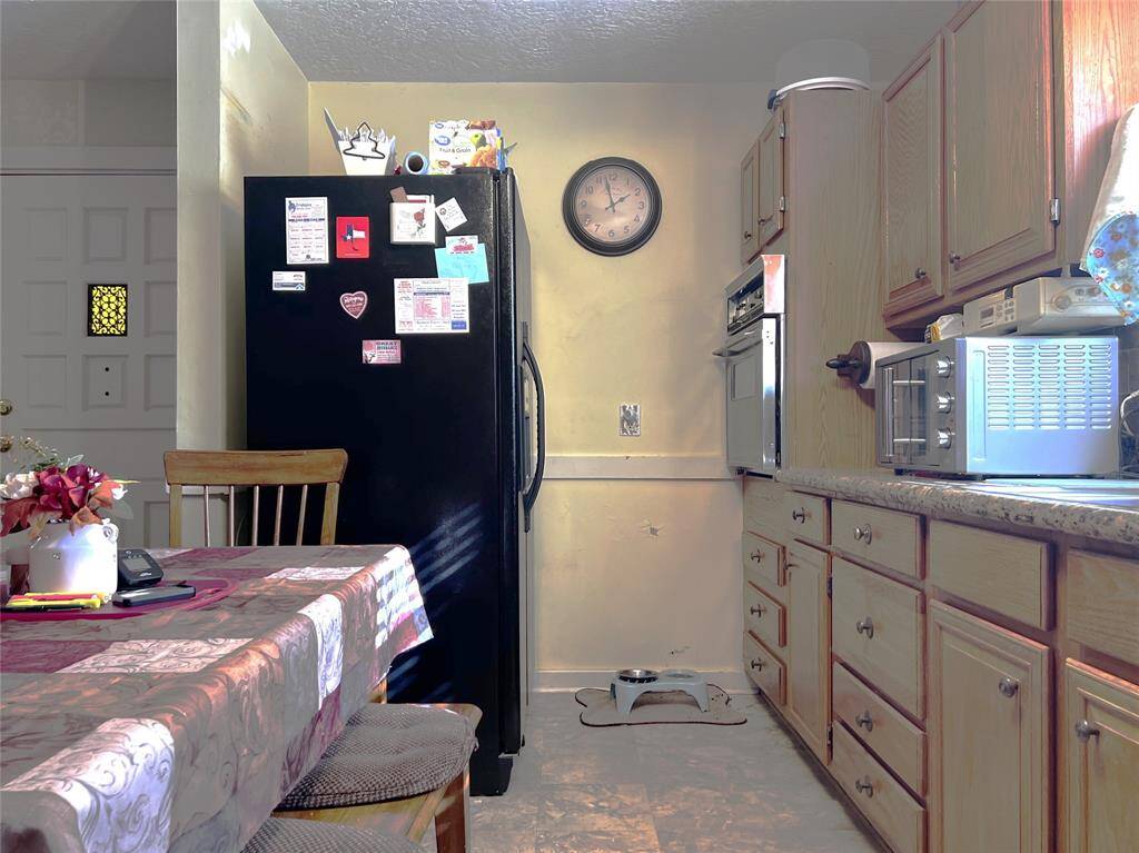 Viewing the length of the galley kitchen area.
