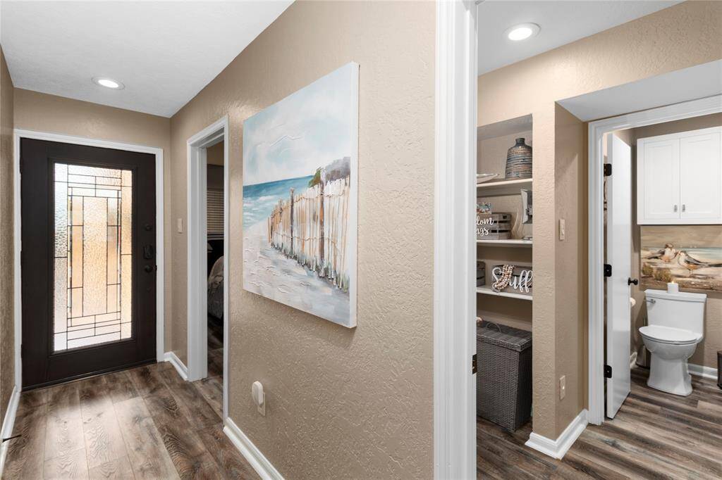 VIEW OF RECENTLY INSTALLED FRONT DOOR! EVERYTHING RECENTLY UPDATED! ALL FURNISHINGS INCLUDED!