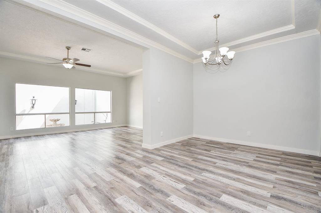 Dining Area looking into Family Room and Atrium