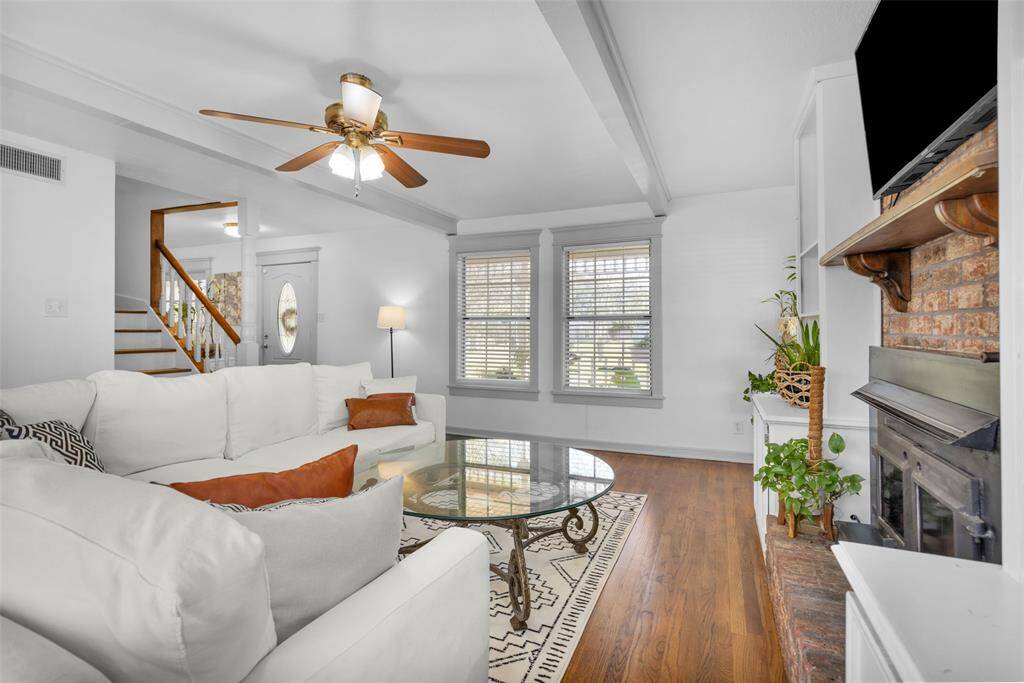 Seamless flow between living spaces creates an ideal setup for entertaining.