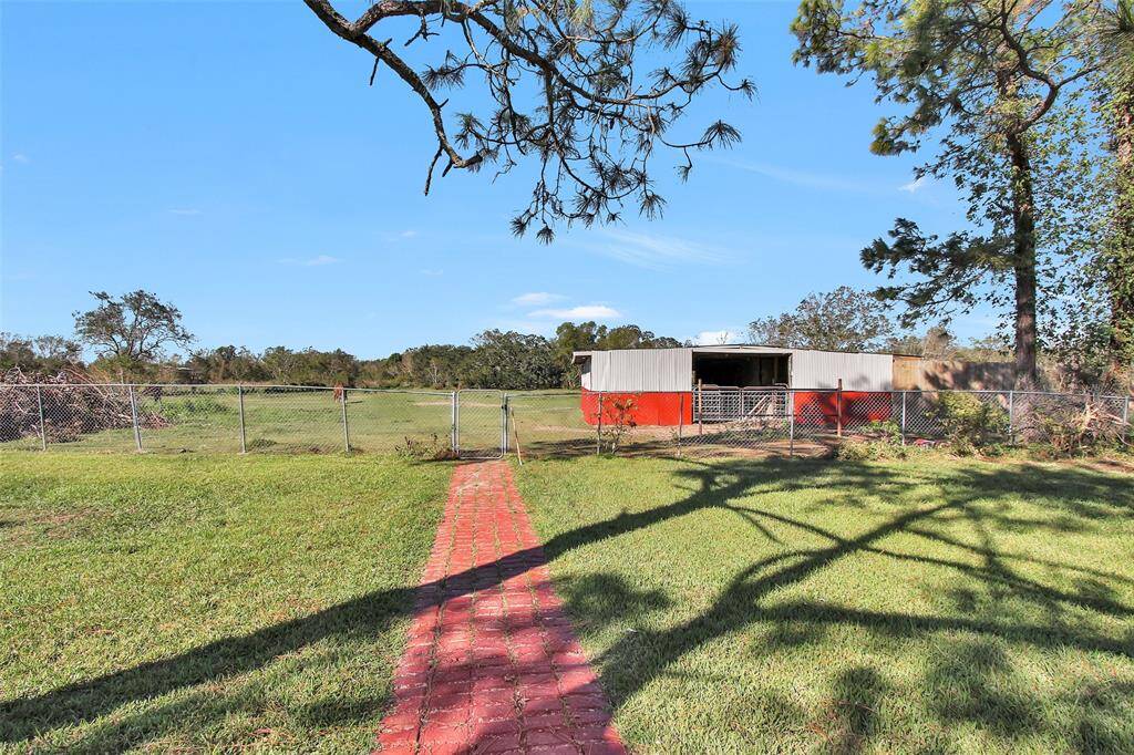 Headed to the back pasture, you can see the barn on the right.