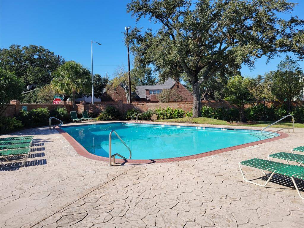 Another view of the pool with plenty of sunny and shady areas.