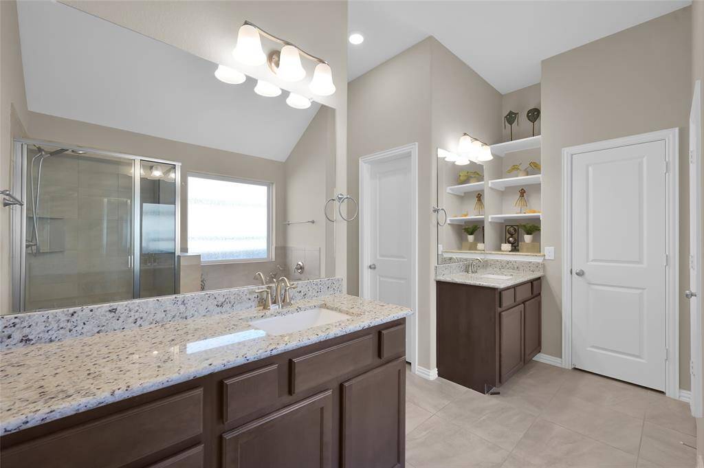 walk in closet to the left, linen storage closet to the right.  "potty room" is to the right of the linen closet