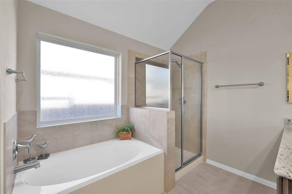 Deep soaking tub upgraded privacy glass