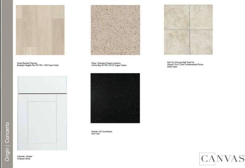 Design selections. Home is currently under construction, selections subject to change.