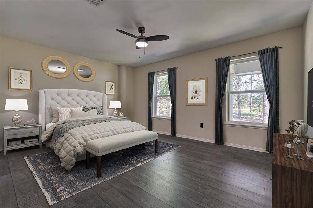 One of the secondary bedrooms located upstairs