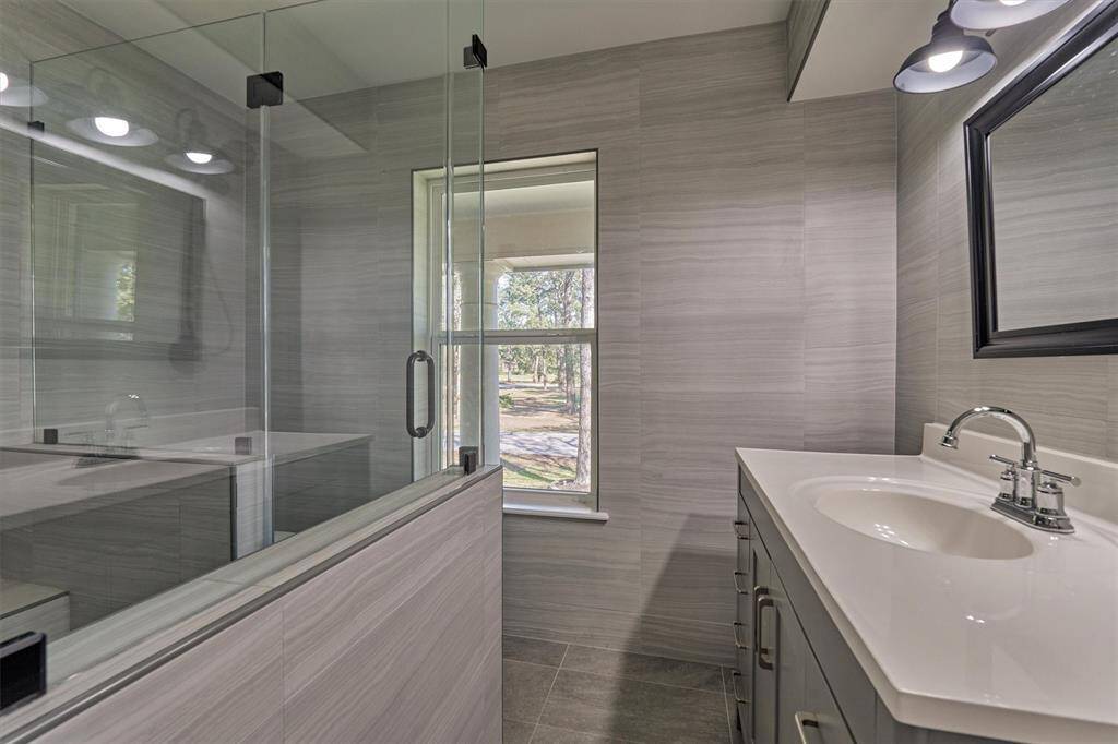 Primary Bathroom newly remodeled with large walk-in shower