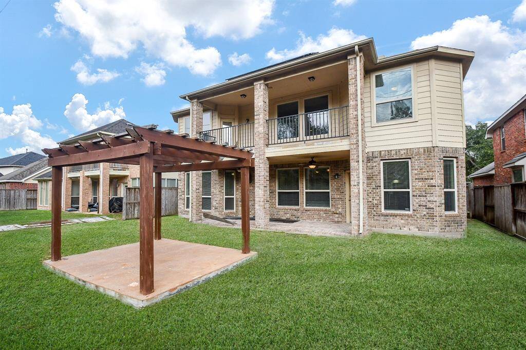 Spacious backyard.