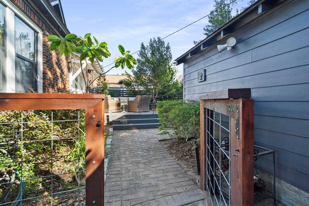Fully fenced back yard is great for children and pets.