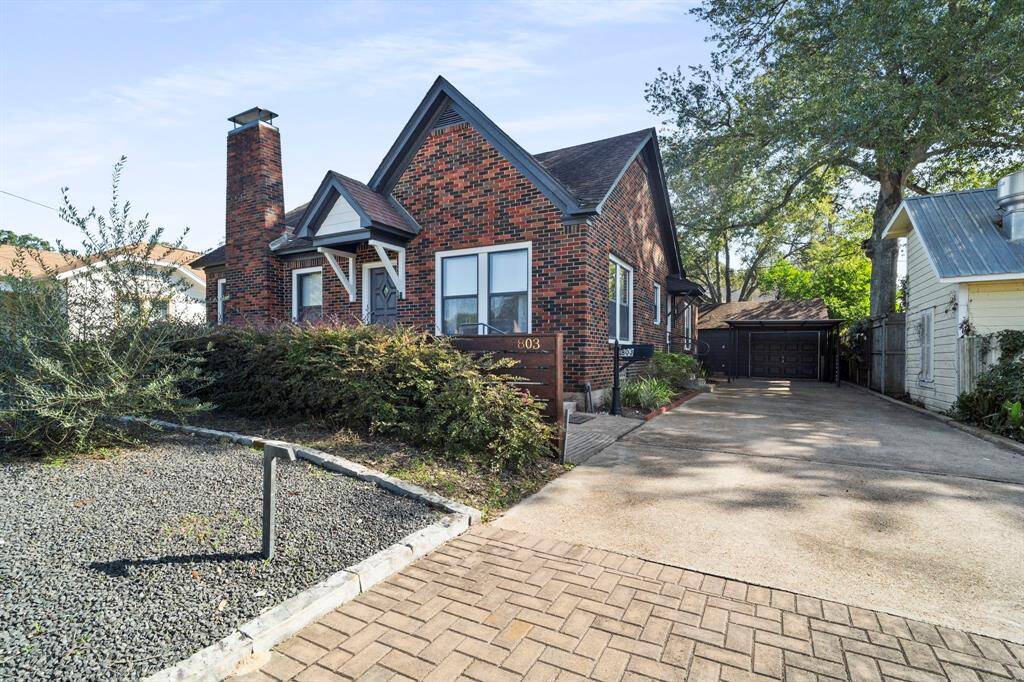 Wide, long driveway provides plenty of off-street parking for guests.