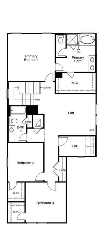 This floor plan features 3 bedrooms, 2 full baths, 1 half bath and over 2,400 square feet of living space.