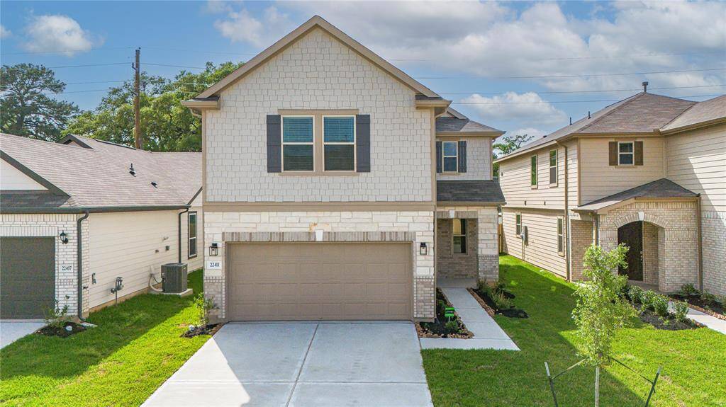 Aerial shot of this beautiful two story KB Home.