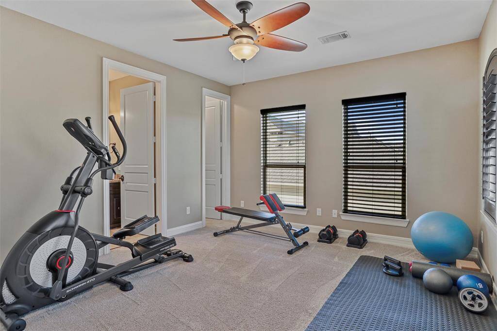 Ideal third bedroom for a home gym setup.