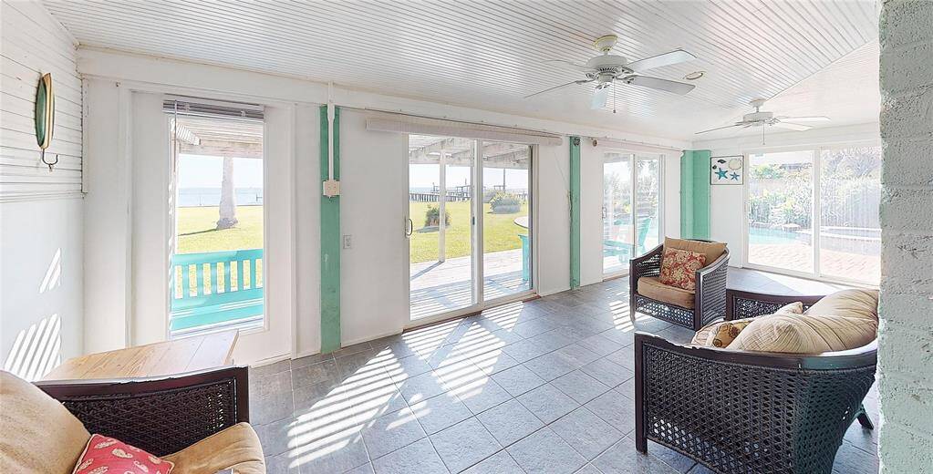 Relax and unwind on the back patio with water views!