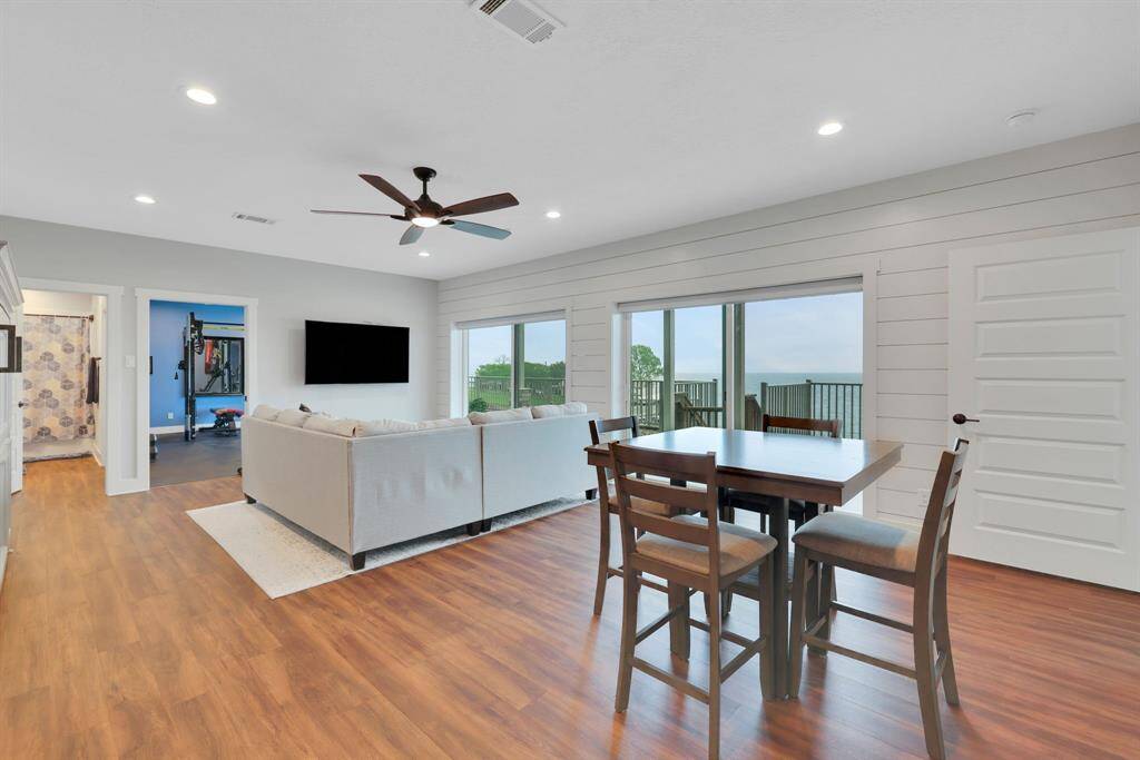 This is a great additional space away from the main living area and has sliding doors leading to the lower patio