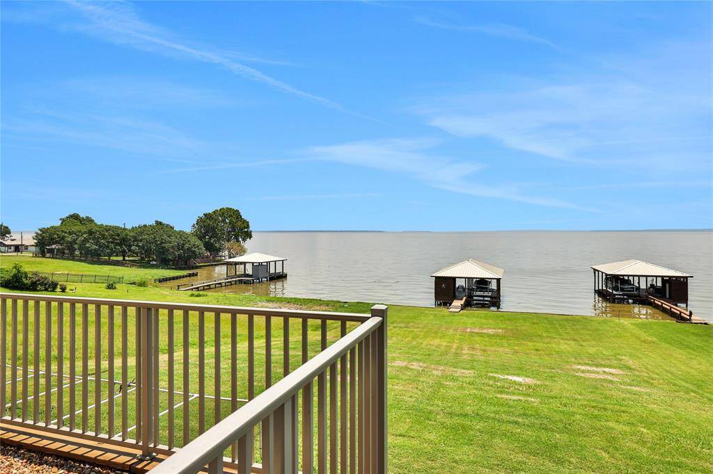 The back yard provides plenty of room for family activities
