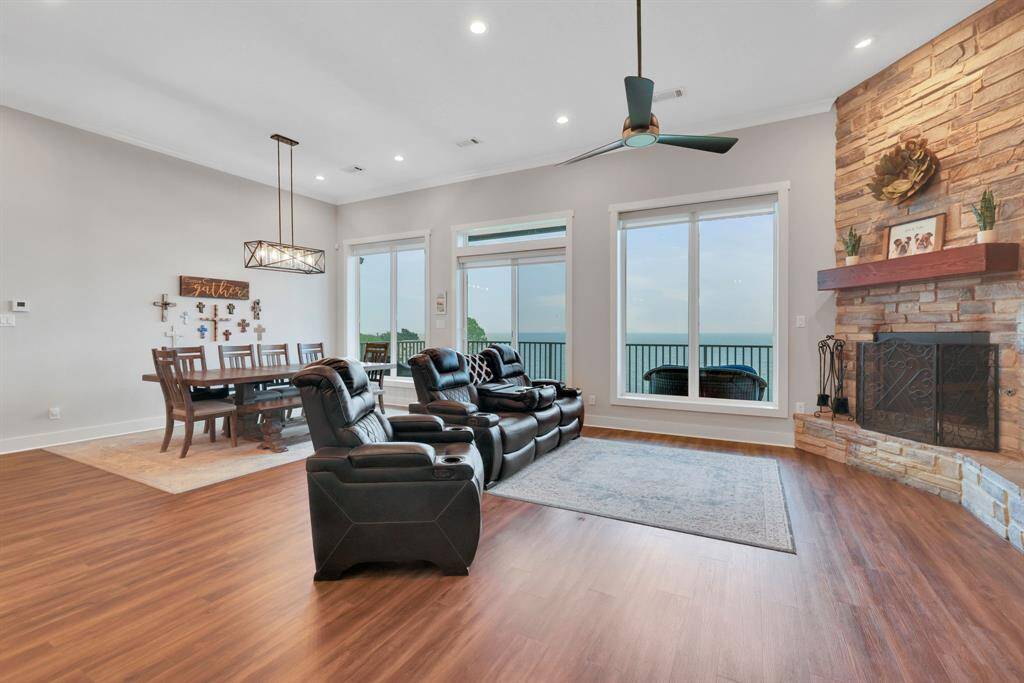 You enter onto the main floor and are greeted by an open concept living, kitchen and dining area.