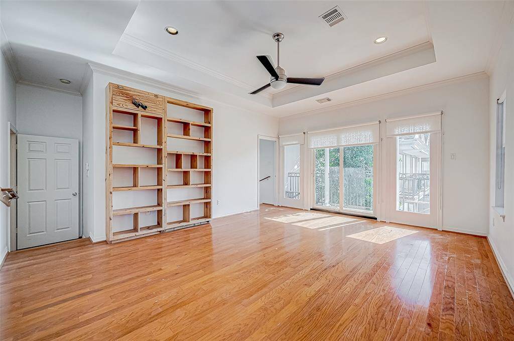 custom built in for books or other display items.